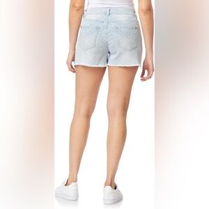 S53 NWT WallFlower Fearless Curvy High-rise Frayed-Hem Denim Shorts - Size: 1